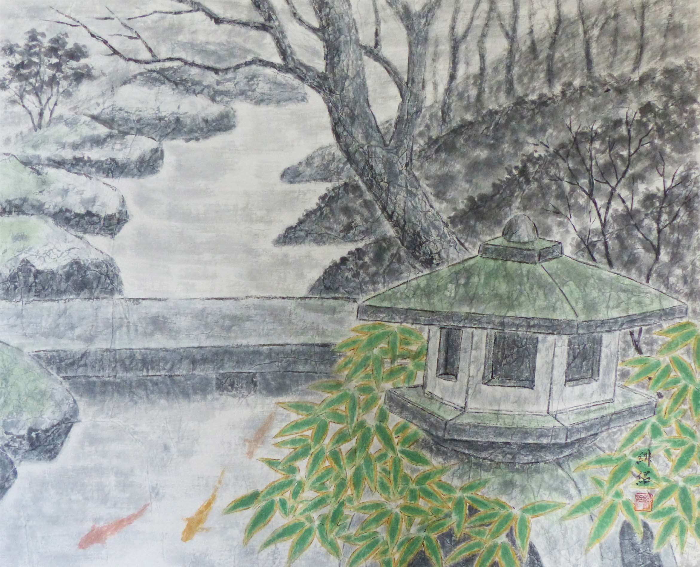 冨田緋絽 春のどか F20号