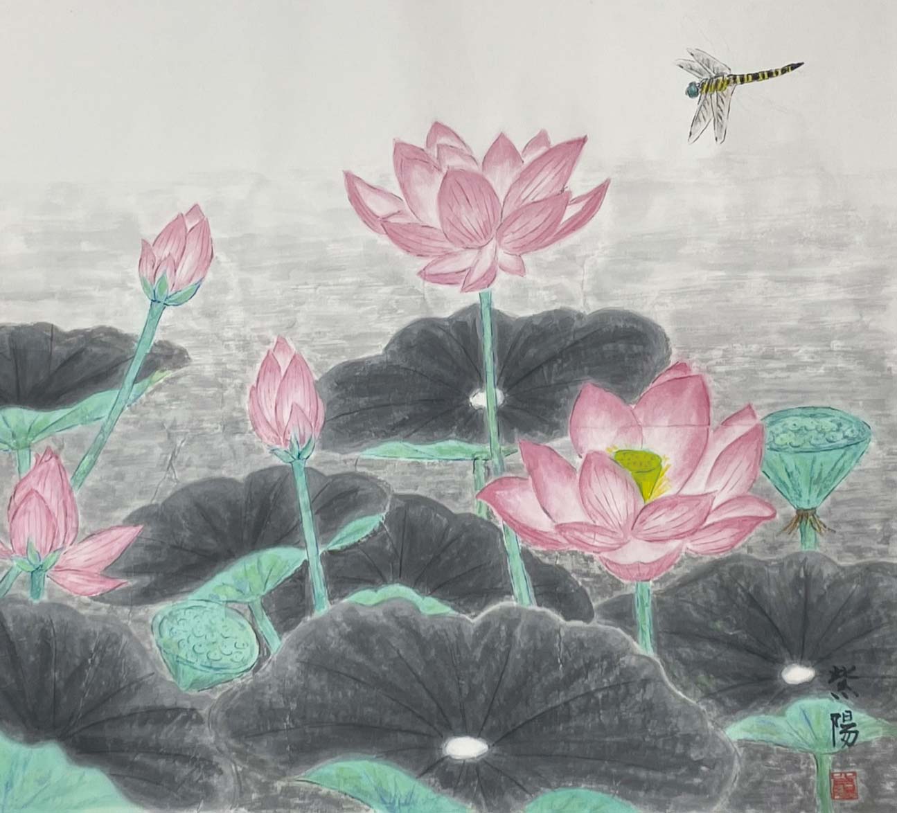 森 紫陽 夏の朝 F20号