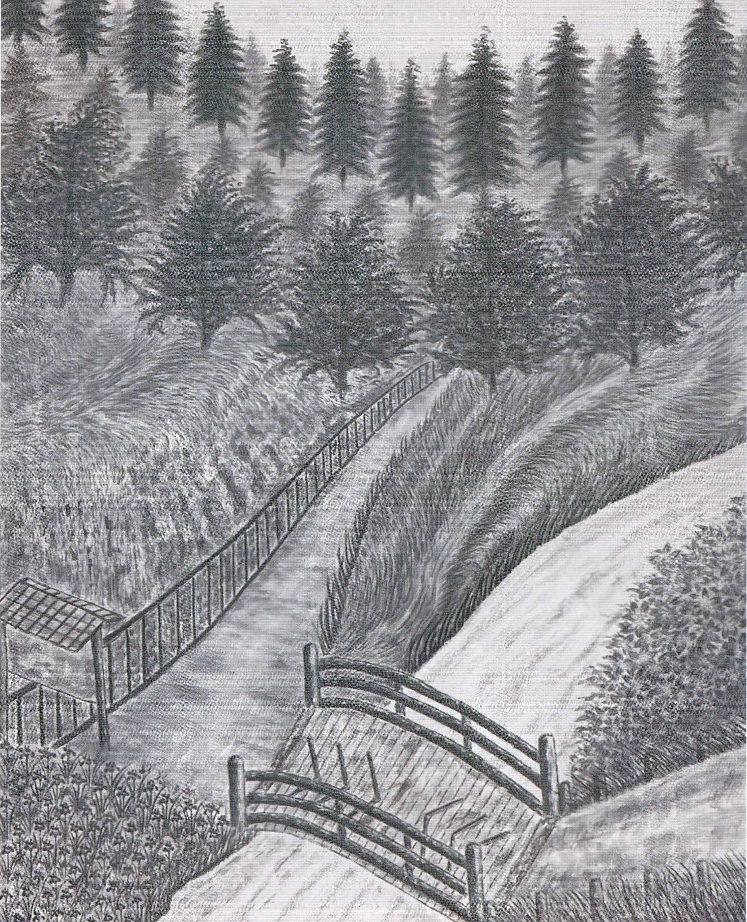 今井如心 風の谷 F30号