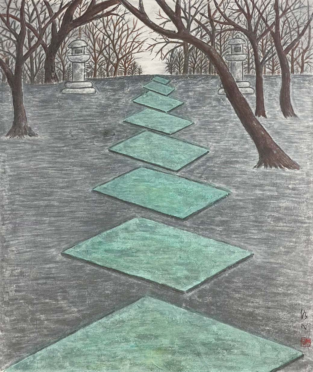 今井如心 エントランス F20号