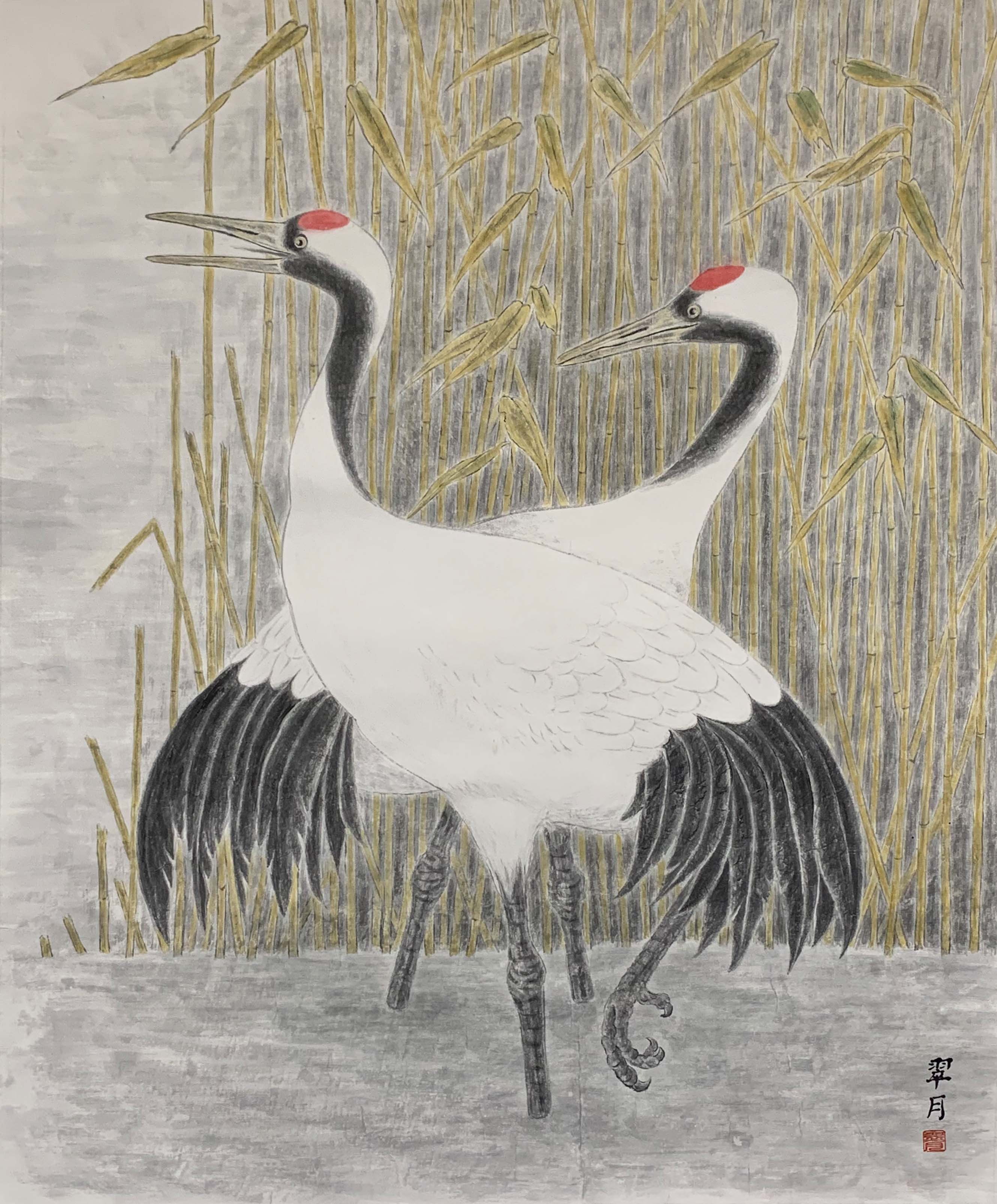 吉川翠月 冬隣 F30号