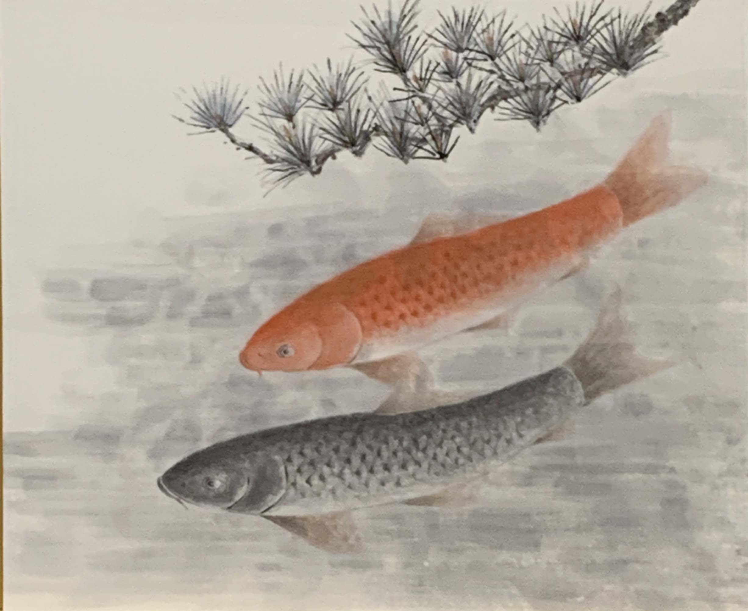 吉川翠月 游鯉 F10号